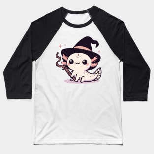 cute baby axolotl witch Baseball T-Shirt